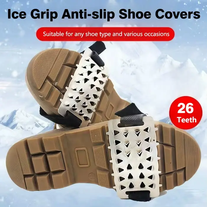 1 paire de pinces à glace réglables en acier inoxydable avec système-outil robuste d'escalade, de marche et de conduite en hiver