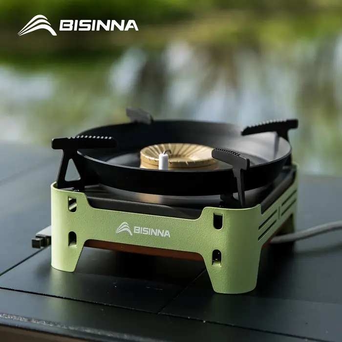 BISINNA Camping cuisinière à gaz Portable Cassette four brûleur à gaz extérieur pique-nique Camp fou