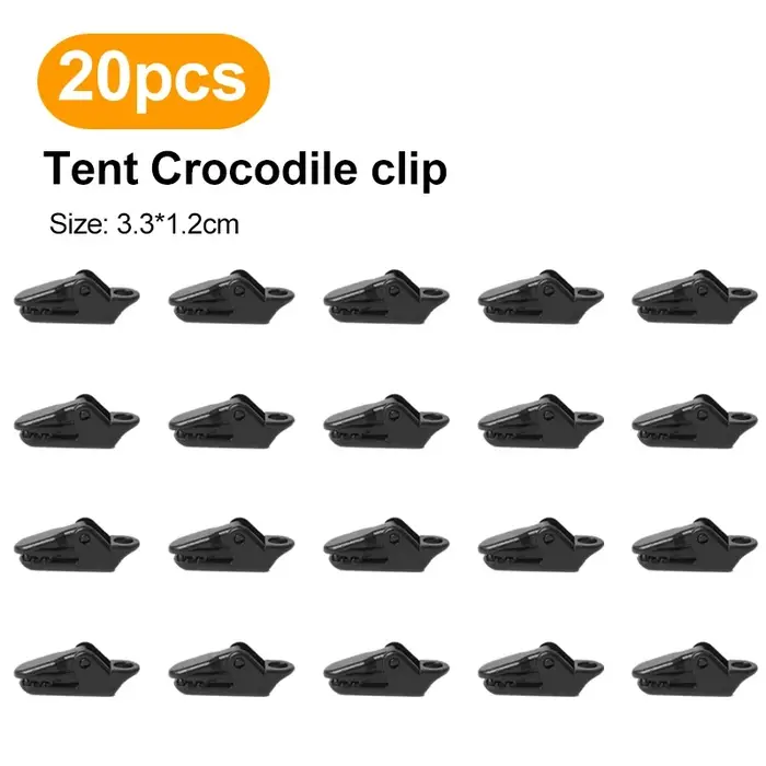 Clips robustes pour tentes de camping (10/20/50 pièces) : pinces crocodile anti-vent – crochets fixes pour bâches