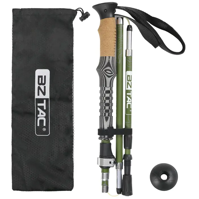 La nouvelle bâton de trekking pliable est portable, facile à ranger, réglable en longueur, robuste, 