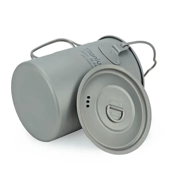 APG 0.9LT titane tasse suspendue tasse d'eau tasse marmite Camping en plein air ustensiles de cuisin