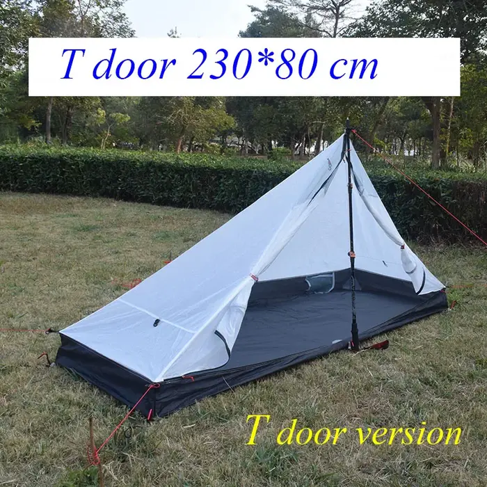 Lanshan 1 J/T porte ouverte quatre saisons intérieure 230*80/100*120Cm adaptée à la tente MLD Solomid XL Tipi