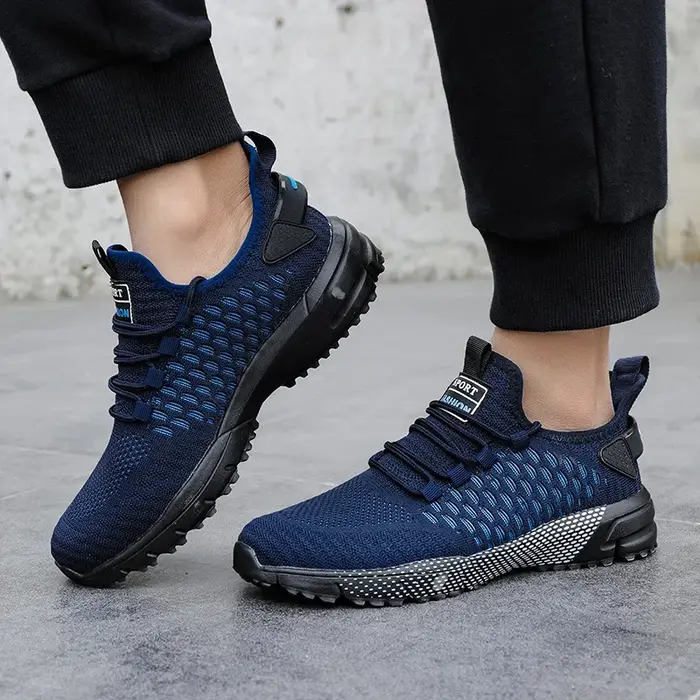 Nouvelles chaussures de randonnée pour hommes marche sport haute qualité à lacets maille