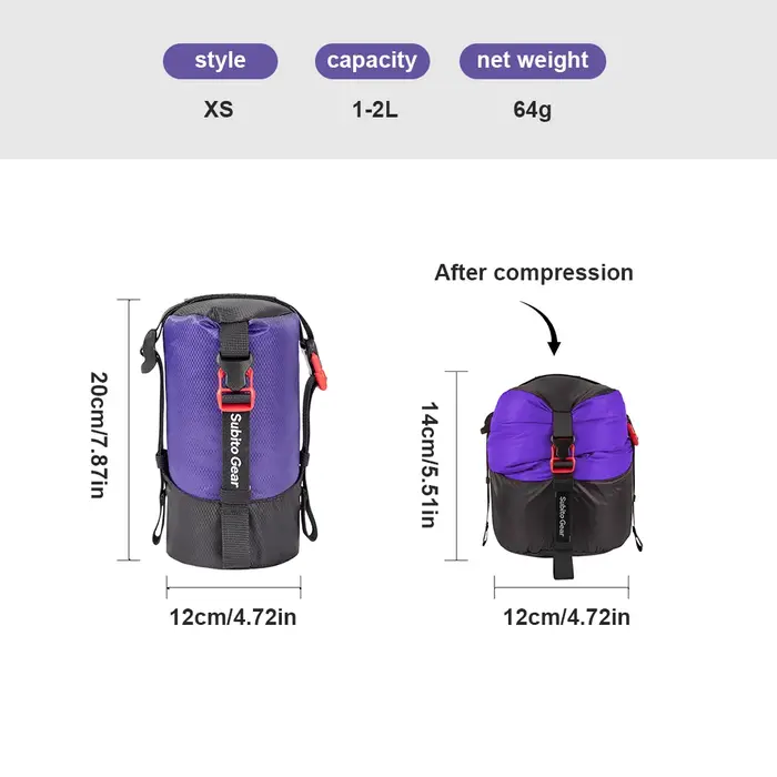 Sac de couchage de Camping, sac de rangement à Compression, sac de rangement étanche pour Camping en