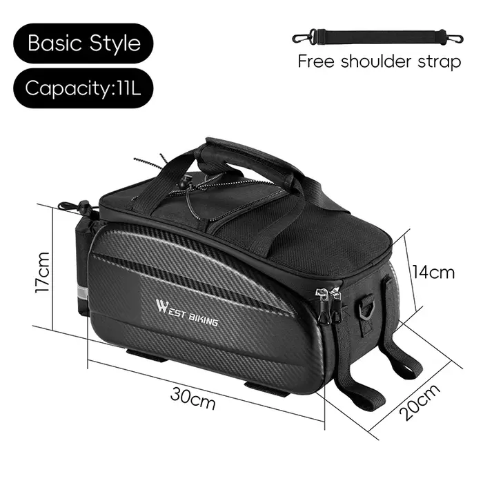 Sacoche de Selle Rigide WEST BIKING en EVA 11-31L, Portable, Étanche, Grande Capacité, pour Vélo de 