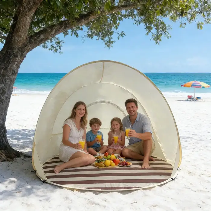 Tente de plage portable pour 3/4 personnes