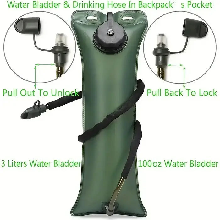 Sac à dos tactique avec poche à eau 3L