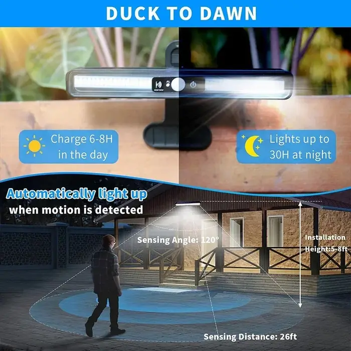 Lampe solaire d'extérieur à clipser