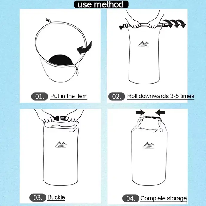 Sac de dérive de stockage étanche 5L10L20L40L70L sac sec étanche de grande capacité pour la navigation de plaisance pêche Rafting Trekking natation