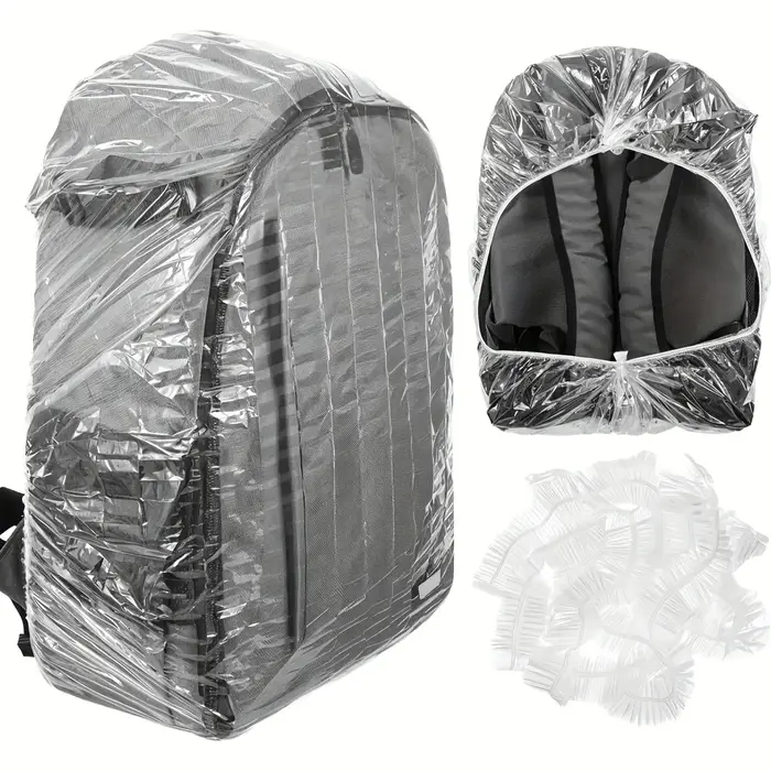 10 housses de pluie, adaptées aux sacs à dos, housses de pluie jetables légères avec protection élastique, spécialement conçues pour Ba