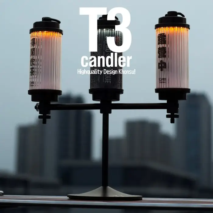 Support de lampe de camping portable et pliable