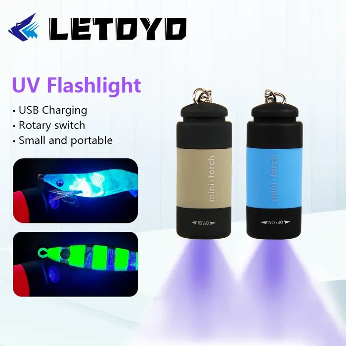 LETOéquilibre-Mini lampe de poche LED étanche aste portable, lampe de poche USB UV, gabarit de calma