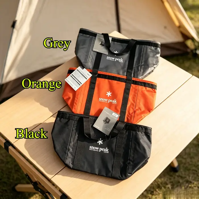 Sac de rangement pour équipement de camping en plein air Snow Peak, grande capacité, pliable, sac à main portable, organisateur, sac de pique-nique, sac de voyage, sac de randonnée, sac pour ustensile