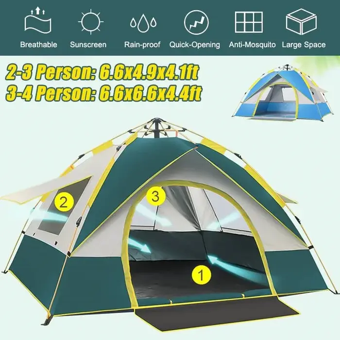 Tente de camping entièrement automatique