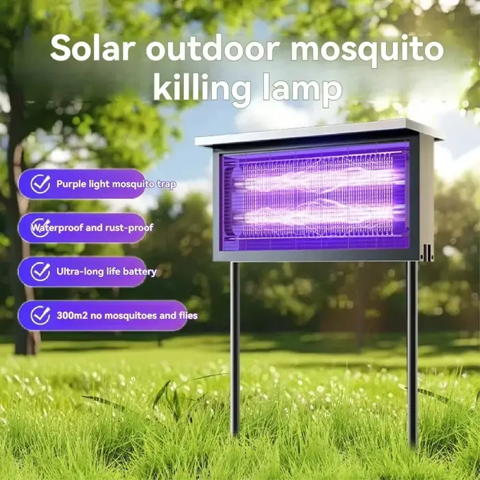 JOYINLED lampe solaire anti-moustique IP65 lumière extérieure étanche avec Attraction UV