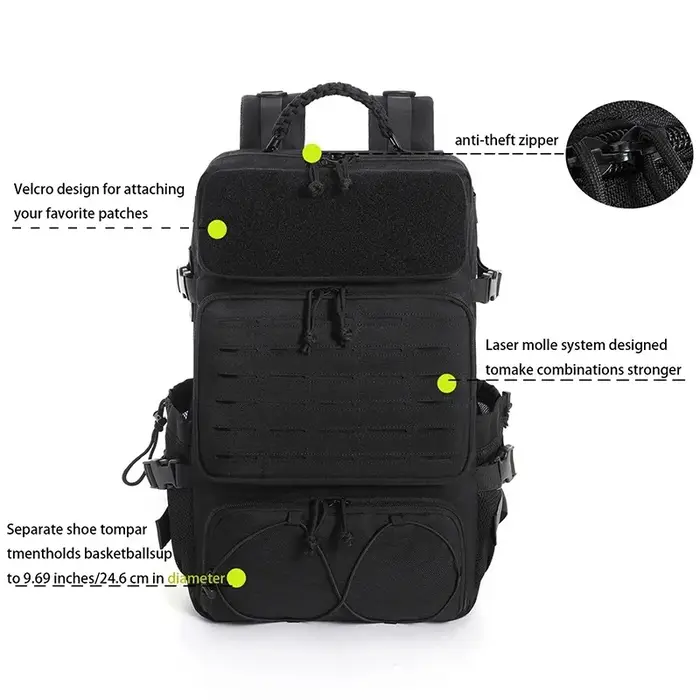 Grand sac à dos de voyage avec système modulaire