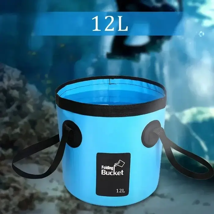 Seau d'eau pliable portable multifonctionnel pour le camping en plein air, sac de lavage, seau de lavage de voiture, évier pliable