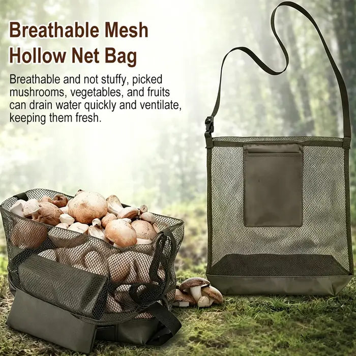 Sac de cueillette de champignons en maille