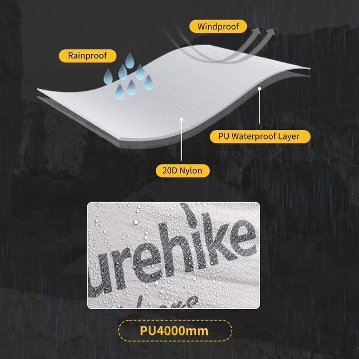 Tente de camping Naturehike Mongar 2, ultralégère, pour l'extérieur, 3 saisons, imperméable, en nylo