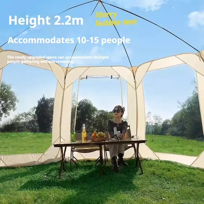 Tente transparente sphérique pour camping en plein air, ciel étoilé, maison à bulles, salon de soleil quatre saisons, restauration, ySigned, nuit
