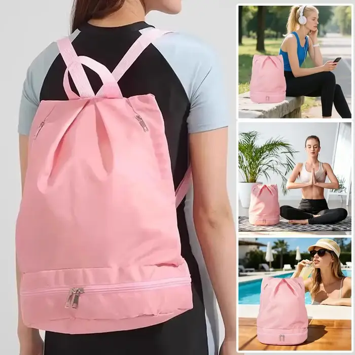 Sac à dos léger et imperméable avec cordon de serrage