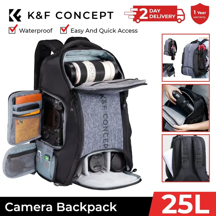 K & F CONCEPT-Sac à dos antichoc pour appareil photo