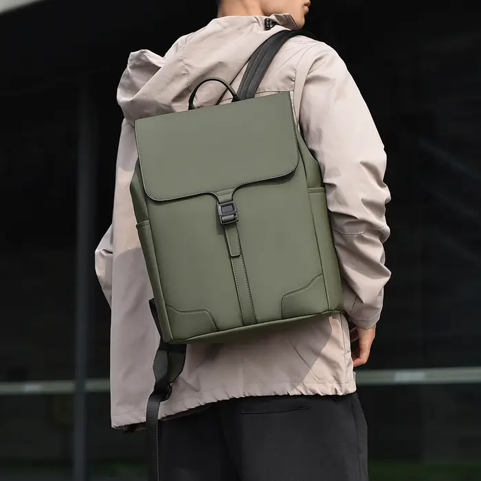 Sac à dos minimaliste vert olive pour hommes