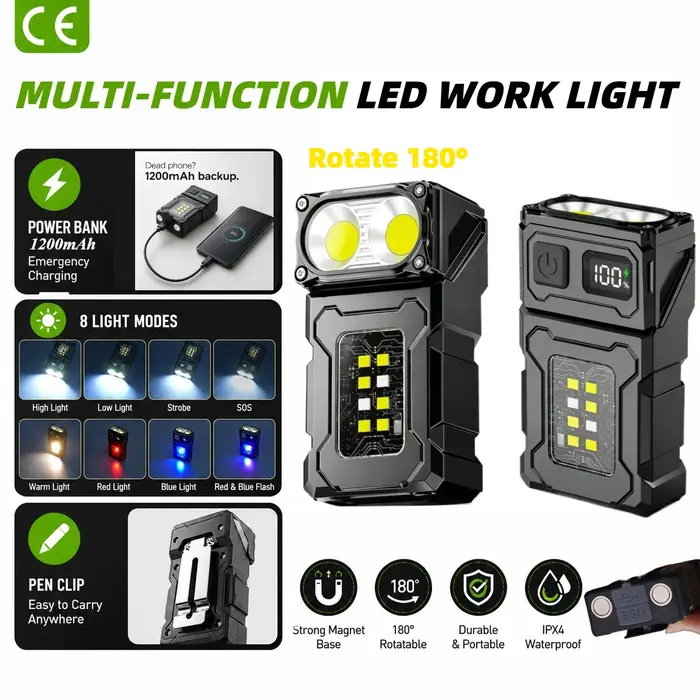 Lampe de travail tactique portable