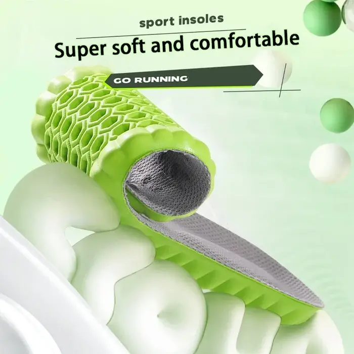1 paire de semelles intérieures respirantes absorbant les chocs