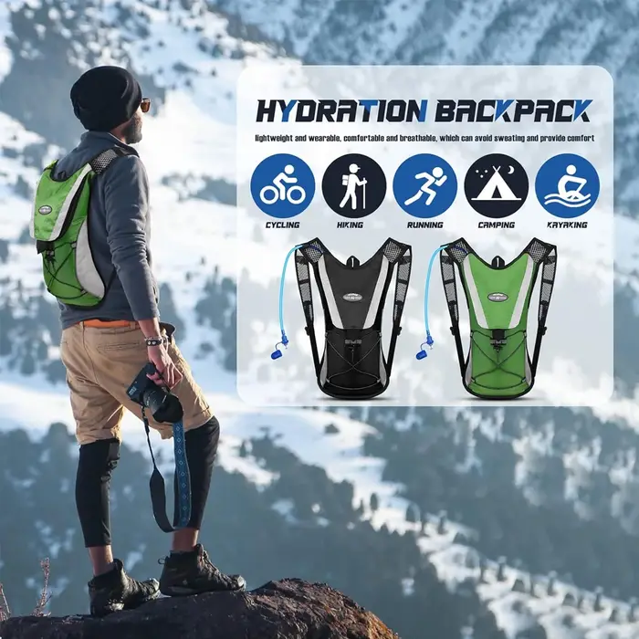 1 pièces sac d'hydratation léger isolation eau sac à dos sac à dos vessie sac cyclisme vélo vélo/randonnée escalade pochette