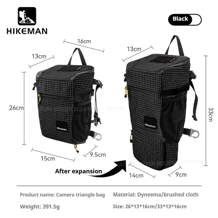 HIKEMAN – sac pour appareil photo avec sangle et cloison de bricolage, sac de rangement pour reflex 