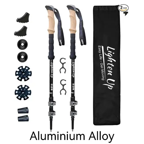 LIGHTEN UP ultraléger 2 pôles bâtons de Trekking carbone/aluminium bâtons de marche en plein air pli