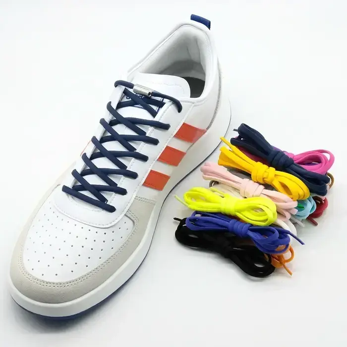Lacets de chaussures élastiques demi-cercle sans cravate pour enfants et adultes, lacets pour baskets, lacets paresseux rapides, boucle Capsule colorée
