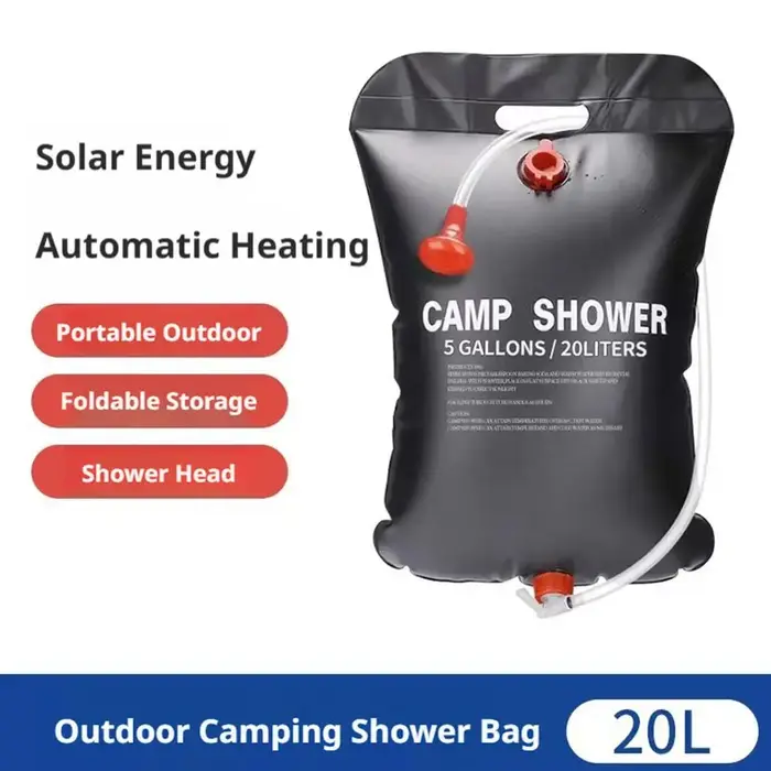 Sac de douche solaire pliable 20/40L