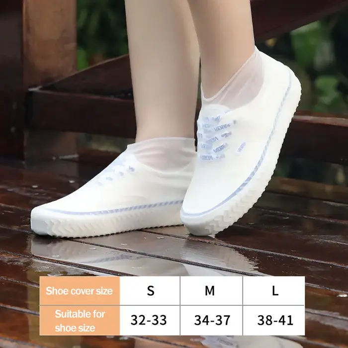 Chaussures imperméables et antidérapantes en Silicone, bottes de pluie unisexes à haute élasticité, 