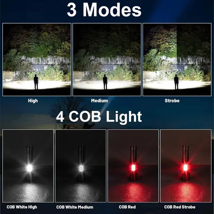 100000000LM lampe de poche Super puissante lampes