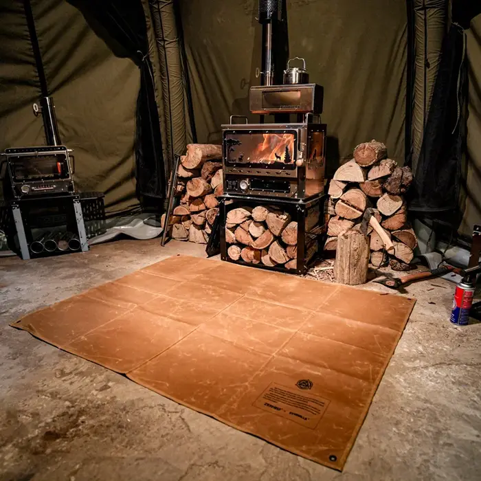 Tapis de pique-nique de Camping en toile de cire d'huile rétro