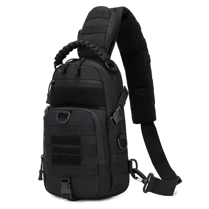 Sac de poitrine de camping en plein air, sac à dos tactique, sport, épaule, randonnée, escalade, pêc