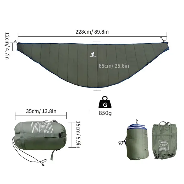 Hamac portable sous-couette pour camping en plein air