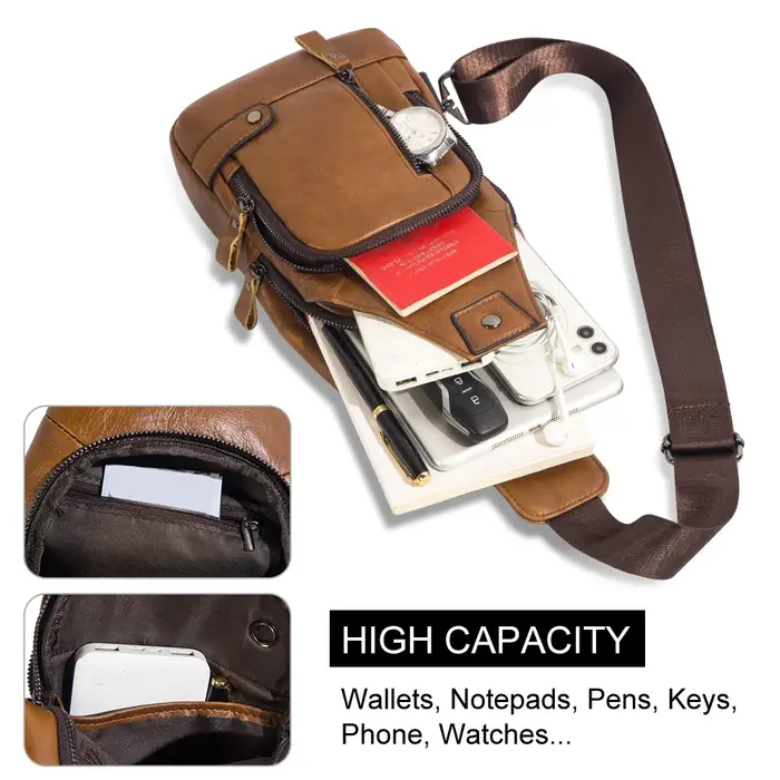 Sac de poitrine USB pour homme