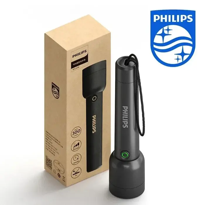 Philips Sfl1236 lampe de poche LED haute puissance avec 4 Modes d'éclairage lampe LED Rechargeable Portable pour lumières de Camping en plein air