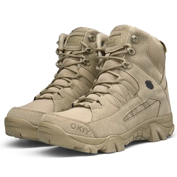2025 mode hommes désert Combat bottes en plein air en cuir chaussures de randonnée hommes chasse tra