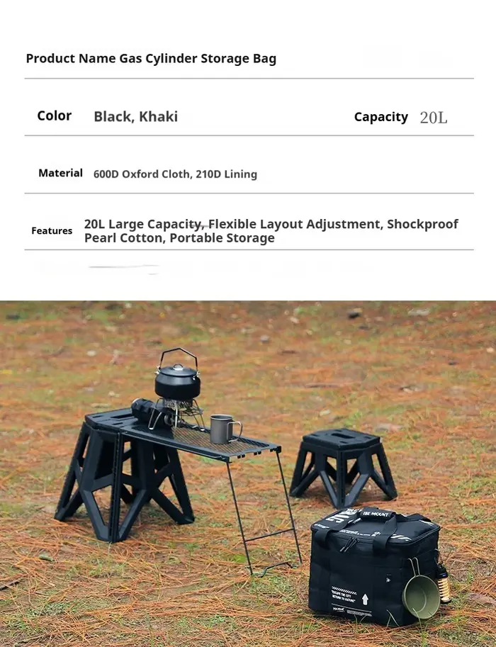 Sac de rangement extérieur de grande capacité 20L