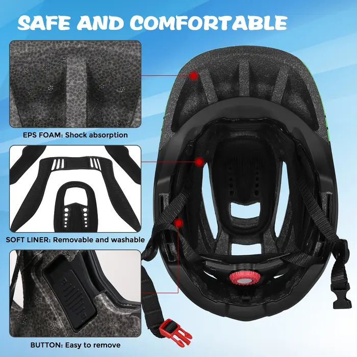 Lixada enfants détachable casque intégral enfants sport sécurité vélo casque équipement de protectio