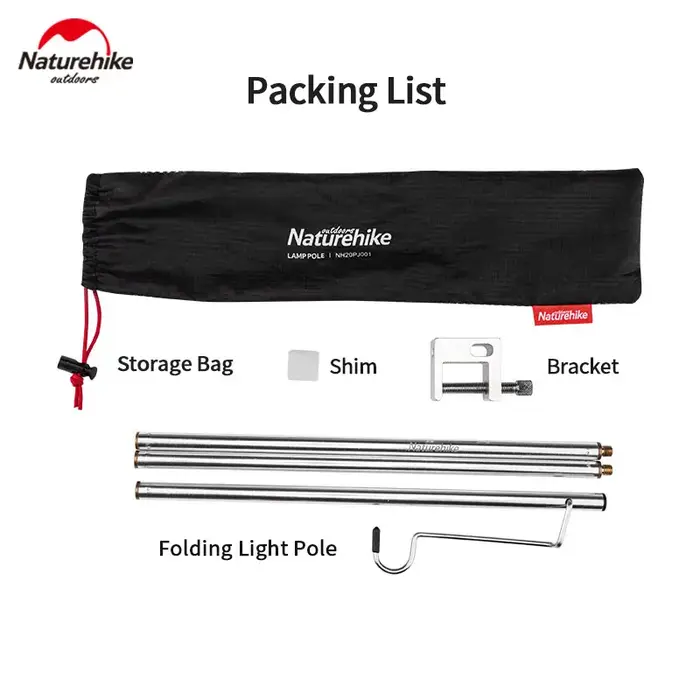 Natureifa-Perche de lampe pliante portable