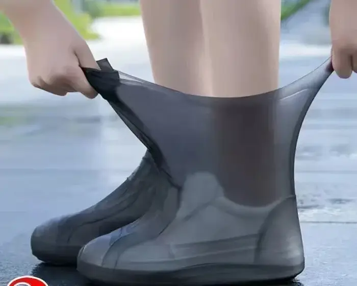 1 Paire de Couvre-Chaussures Imperméables en Latex, Bottes de Pluie en Caoutchouc Anti-Glisse, Acces