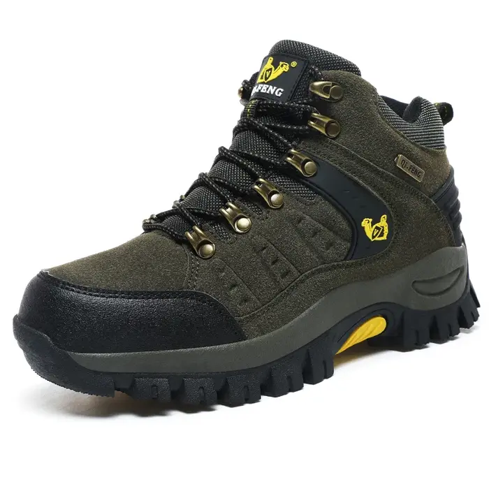 Chaussures de randonnée hommes PU Camping en plein air Anti-collision chaussure d'escalade à lacets escalade Trekking baskets