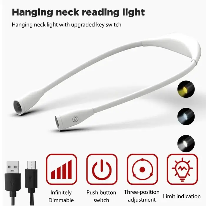 Lampes de lecture LED rechargeables pour le cou