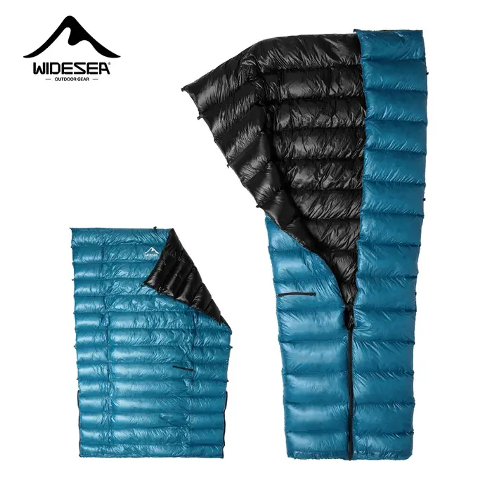 Widesea Camping vers le bas sac de couchage adultes 15DWaterproof Nylon léger double usage survie d'hiver ultraléger tente fournitures