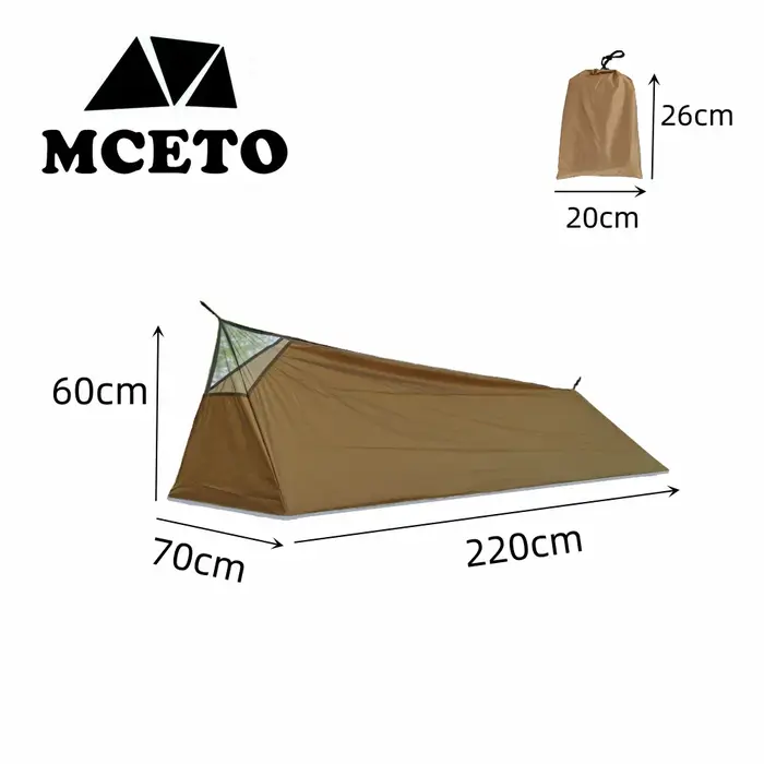Tente d'extérieur ultralégère à cadre en A sans pôle, Double couche, pour Camping et randonnée, pour